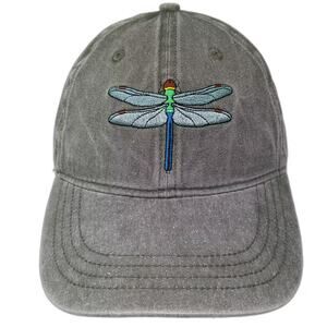 ECO Dragonfly Baseball Cap Green Blue OS Adjustable Embroidered Cotton Hat